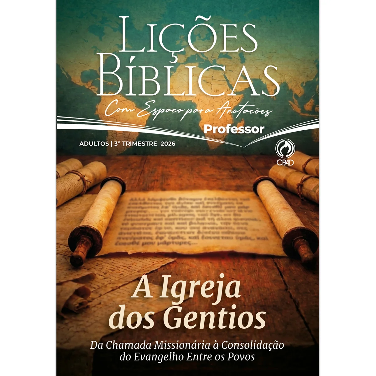 Capa da revista Lições Bíblicas Adultos Professor Versão Capa Dura - 3º Trimestre 2026